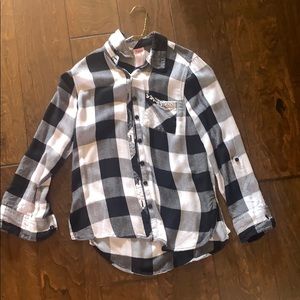 justice plaid top. size 10